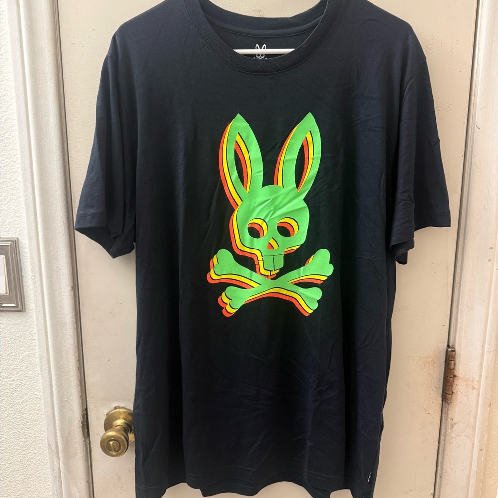 Psycho Bunny Dark Blue Tee with White Logo